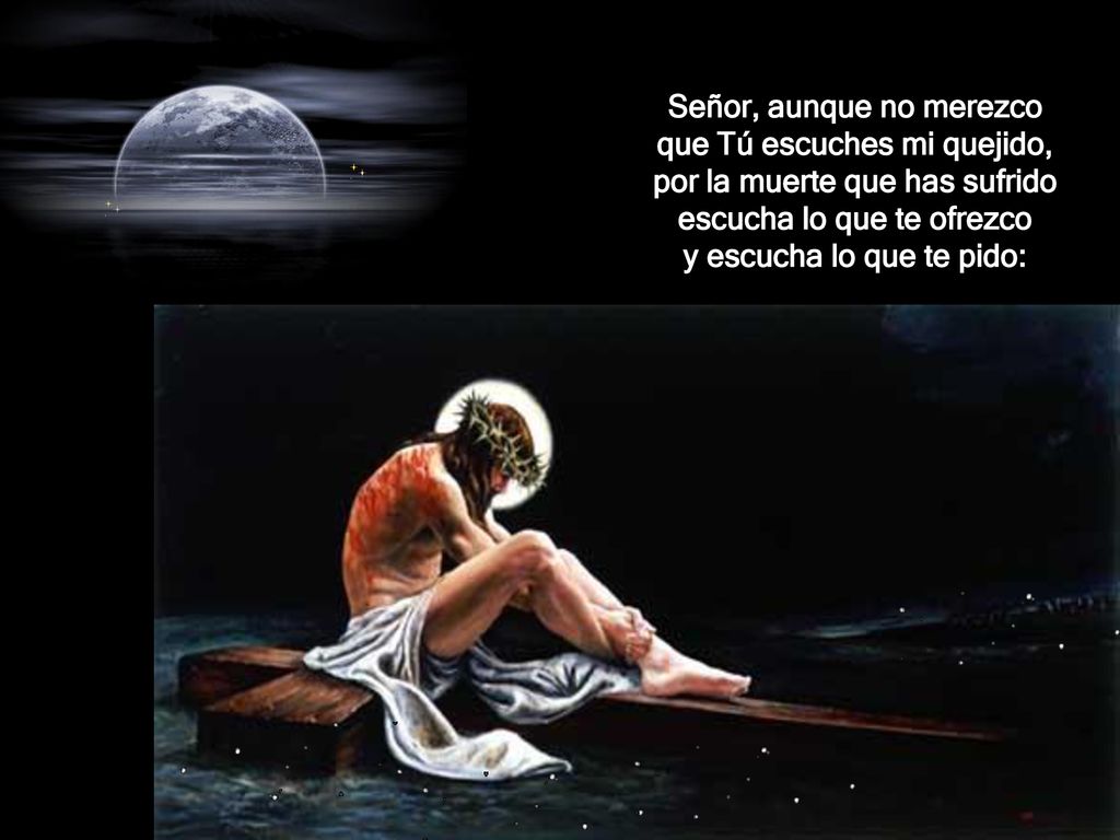 Señor, aunque no merezco que Tú escuches mi quejido,