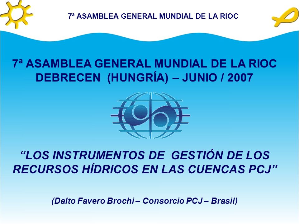 7ª ASAMBLEA GENERAL MUNDIAL DE LA RIOC