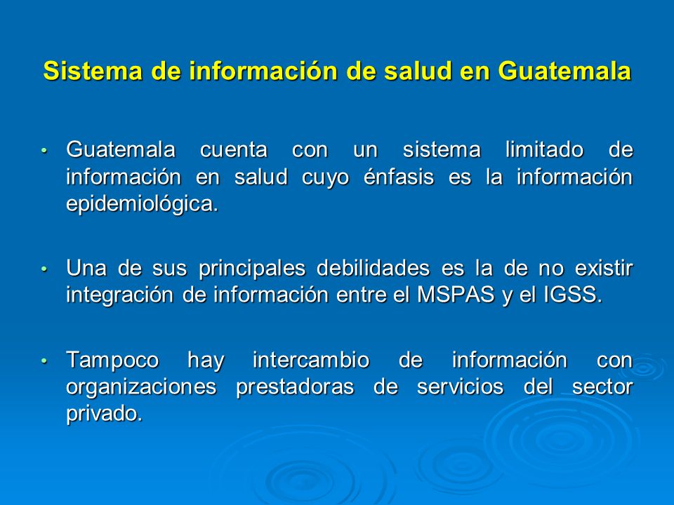 Sistema de información de salud en Guatemala
