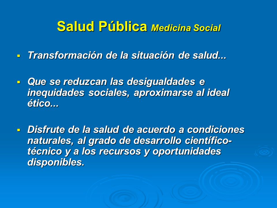 Salud Pública Medicina Social