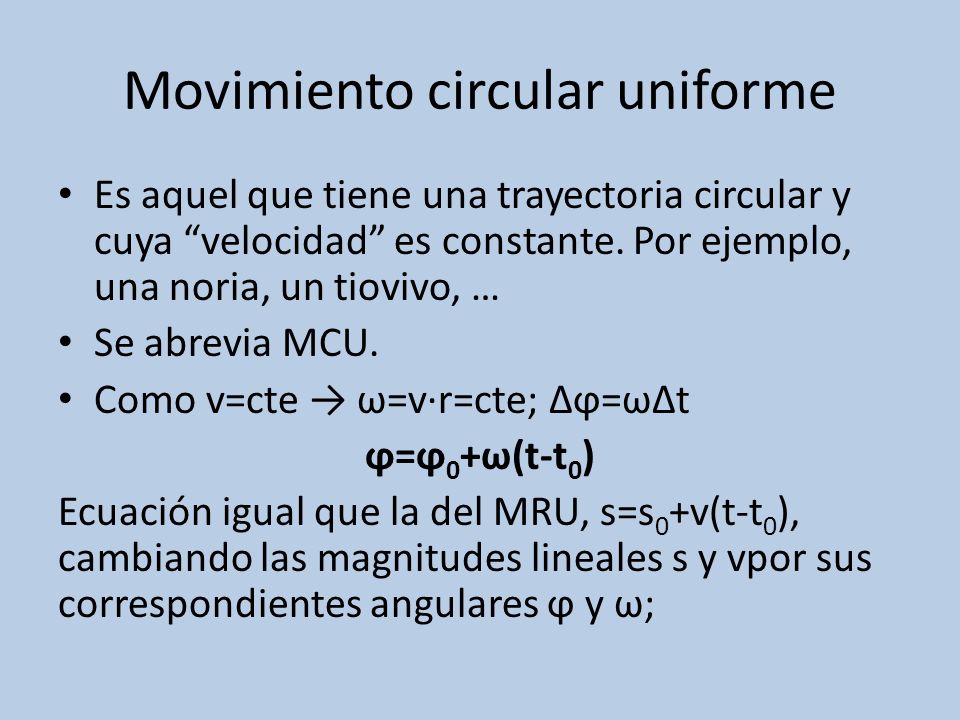 Movimiento circular uniforme