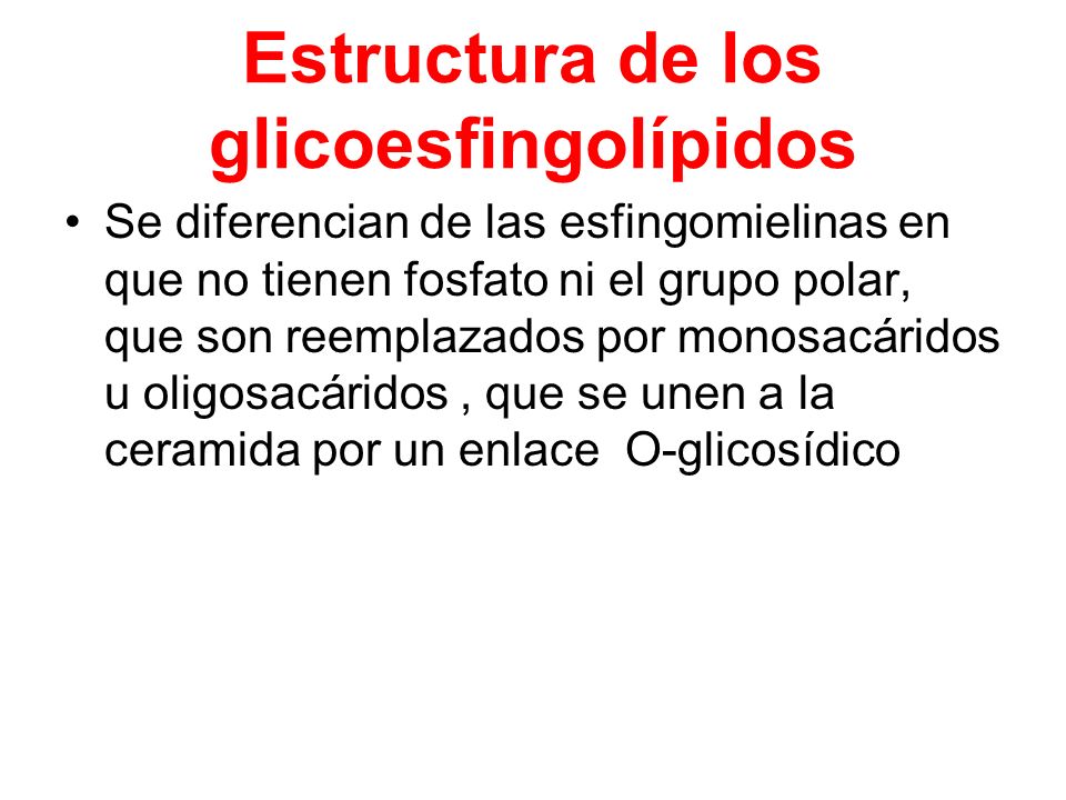 Estructura de los glicoesfingolípidos