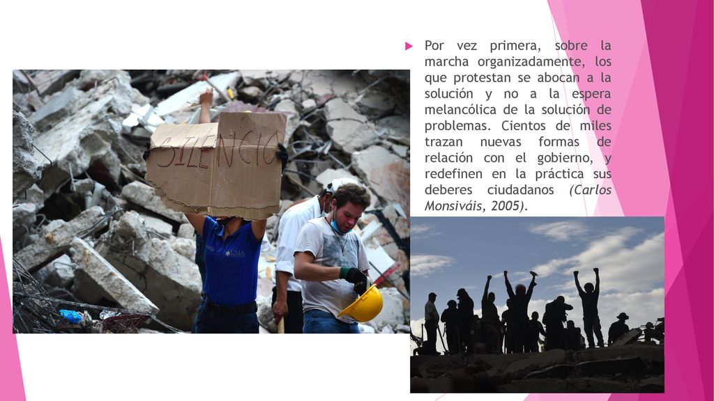 Por vez primera, sobre la marcha organizadamente, los que protestan se abocan a la solución y no a la espera melancólica de la solución de problemas.