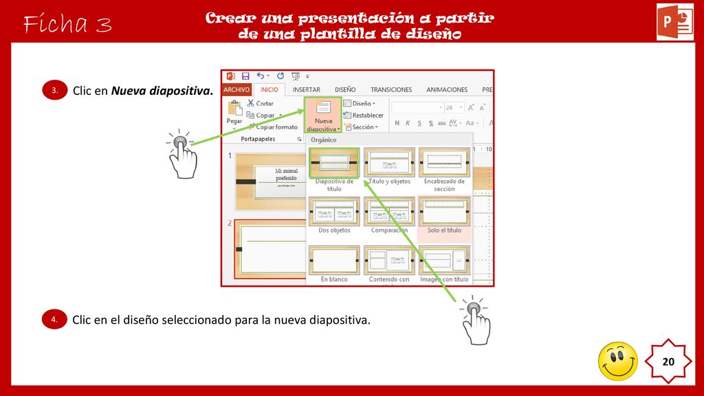 Crear una presentación a partir de una plantilla de diseño