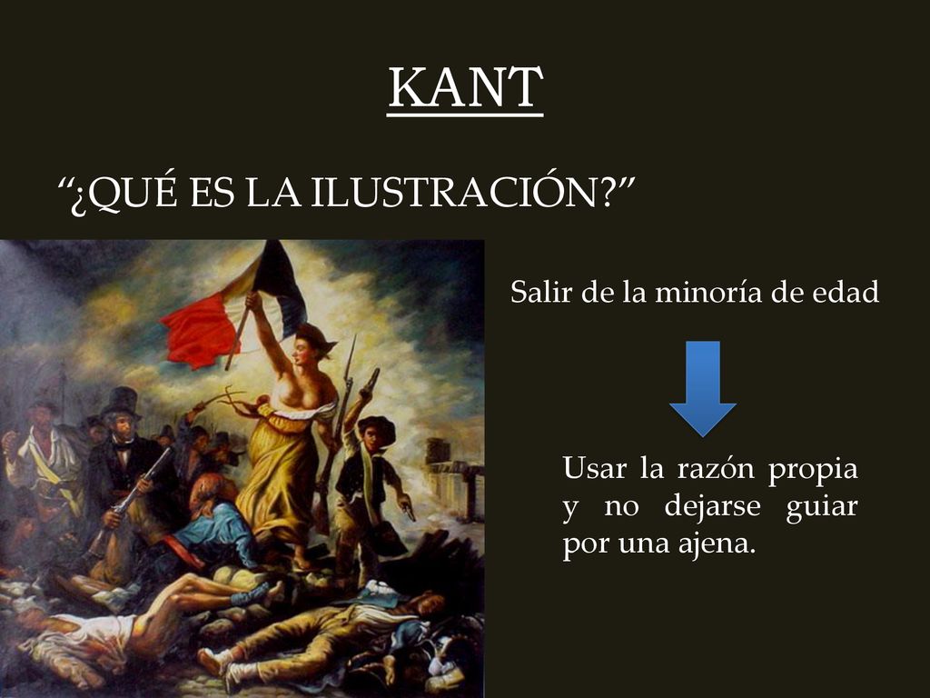 KANT ¿QUÉ ES LA ILUSTRACIÓN Salir de la minoría de edad