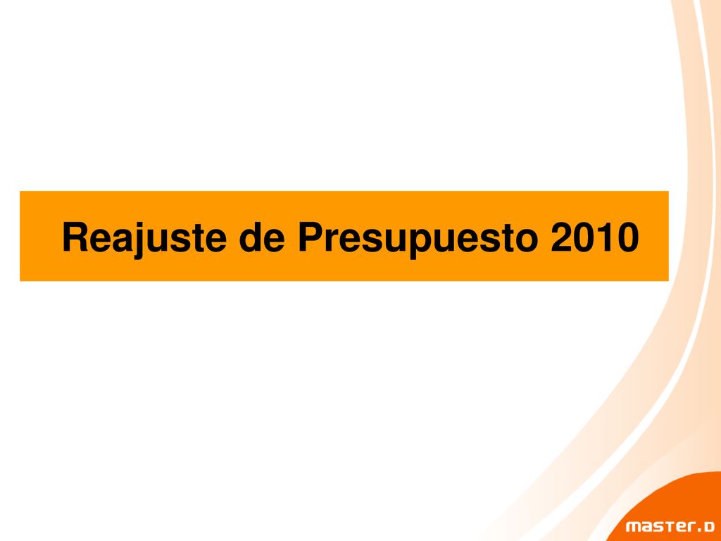 Reajuste de Presupuesto 2010