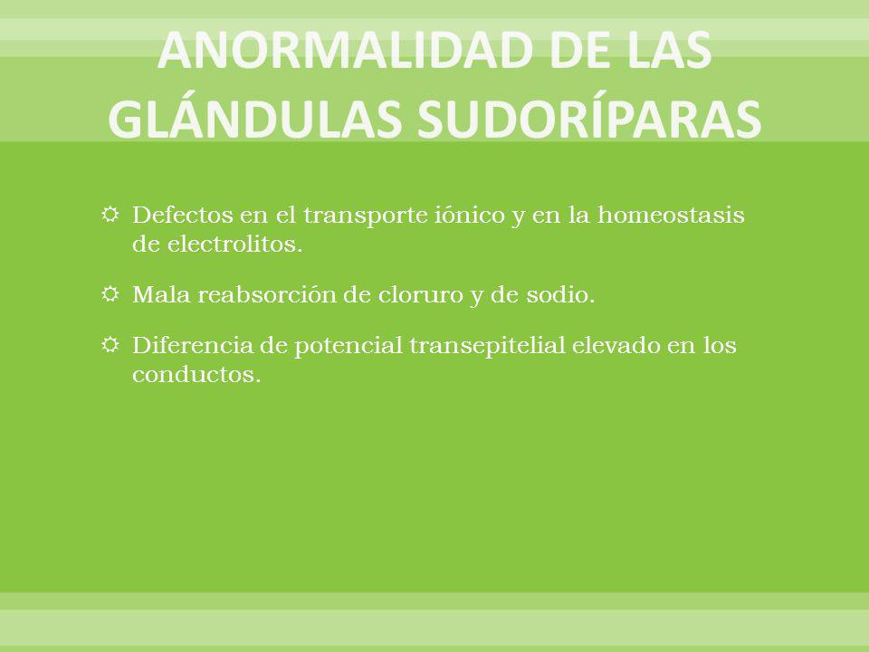 ANORMALIDAD DE LAS GLÁNDULAS SUDORÍPARAS