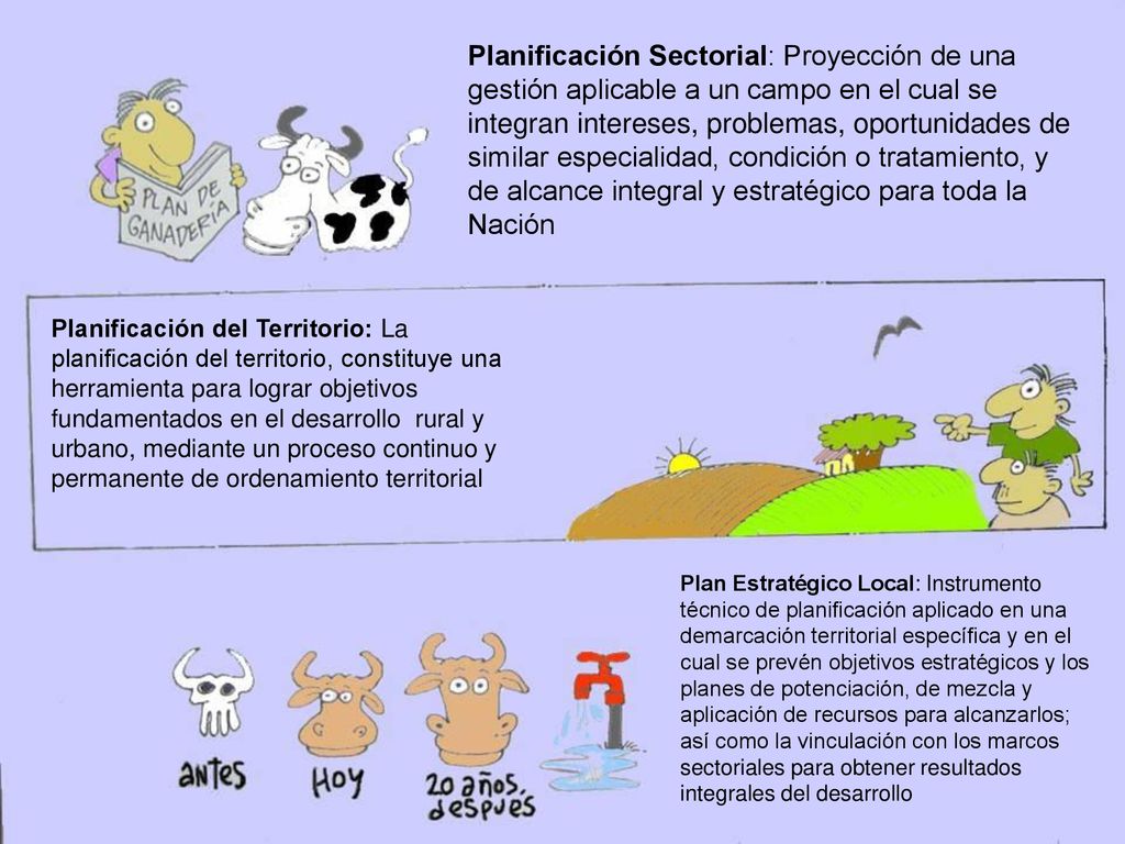 Planificación Sectorial: Proyección de una gestión aplicable a un campo en el cual se integran intereses, problemas, oportunidades de similar especialidad, condición o tratamiento, y de alcance integral y estratégico para toda la Nación