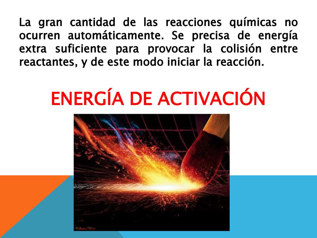 La gran cantidad de las reacciones químicas no ocurren automáticamente