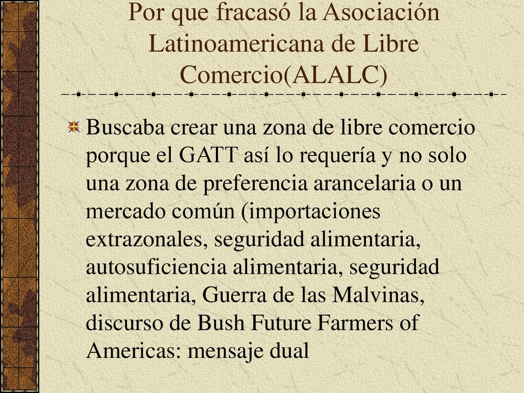 Por que fracasó la Asociación Latinoamericana de Libre Comercio(ALALC)