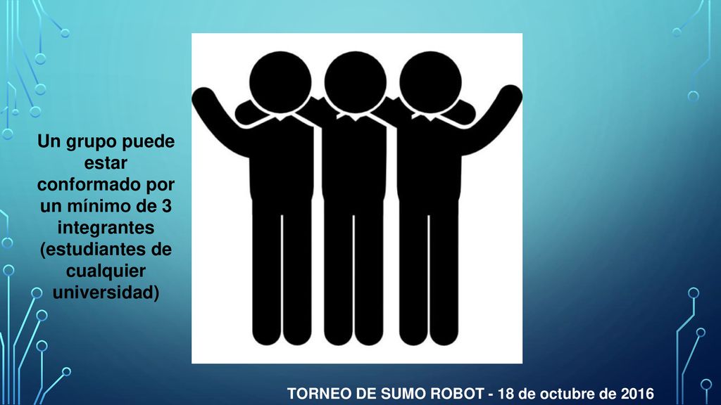 Un grupo puede estar conformado por un mínimo de 3 integrantes (estudiantes de cualquier universidad)
