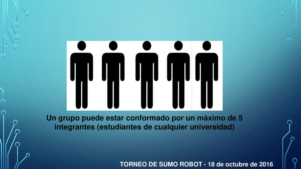 Un grupo puede estar conformado por un máximo de 5 integrantes (estudiantes de cualquier universidad)