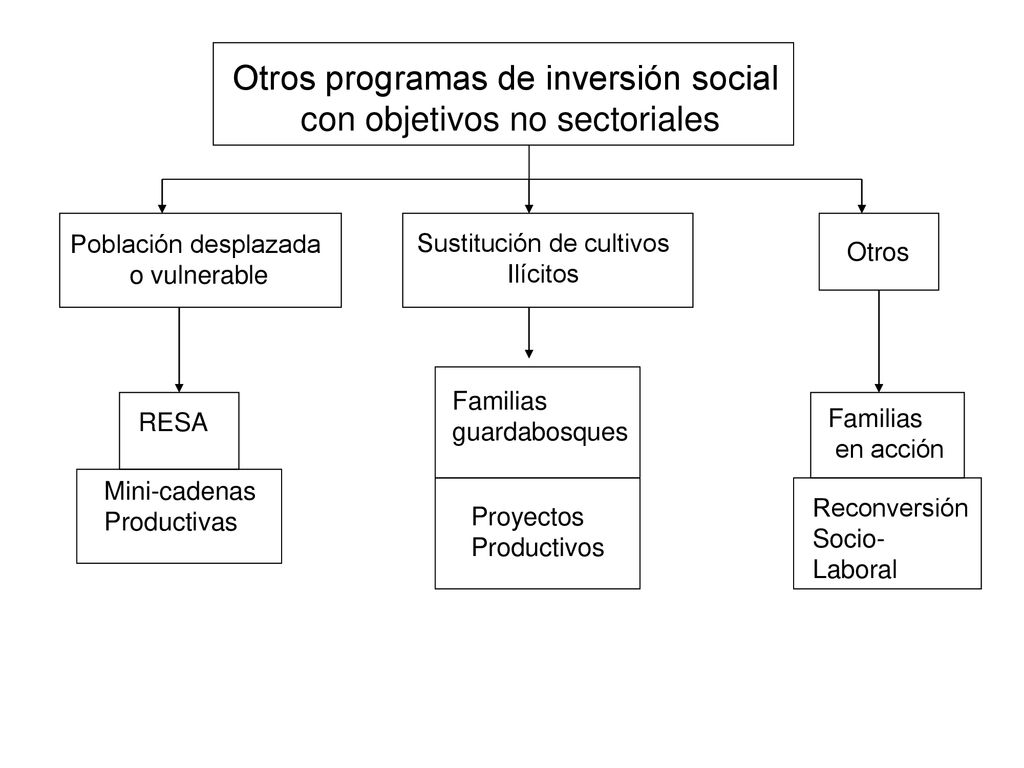 Otros programas de inversión social con objetivos no sectoriales