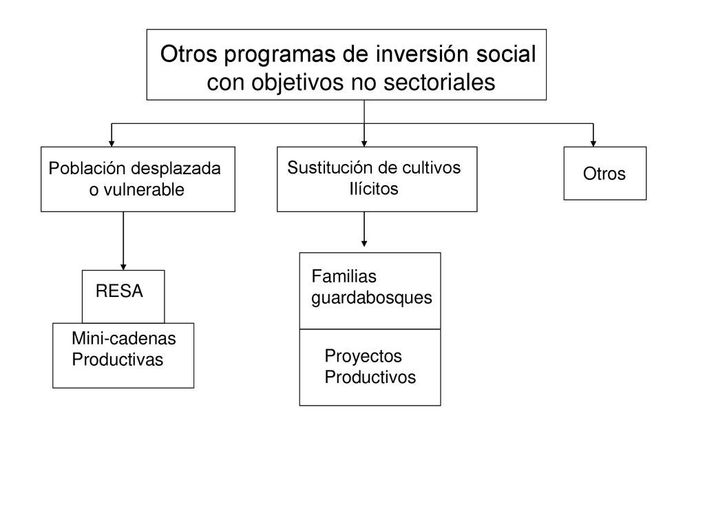 Otros programas de inversión social con objetivos no sectoriales