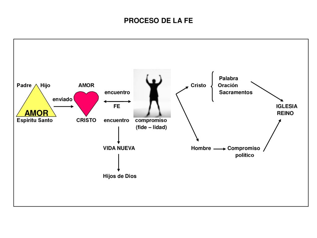AMOR PROCESO DE LA FE Palabra Padre Hijo AMOR Cristo Oración