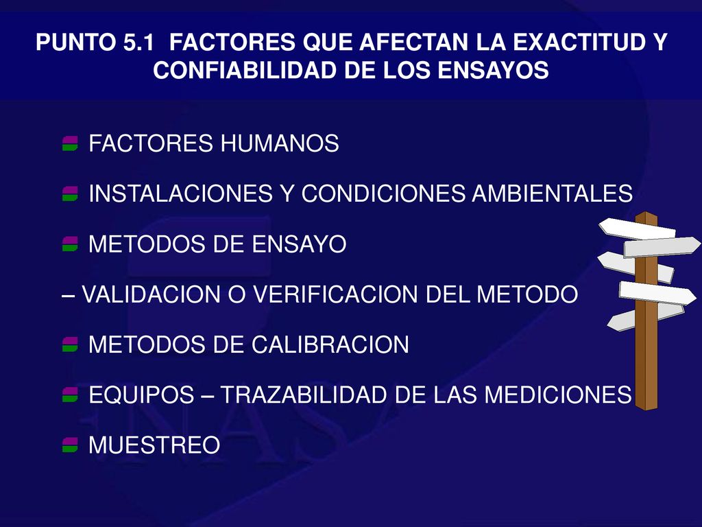 PUNTO 5.1 FACTORES QUE AFECTAN LA EXACTITUD Y CONFIABILIDAD DE LOS ENSAYOS