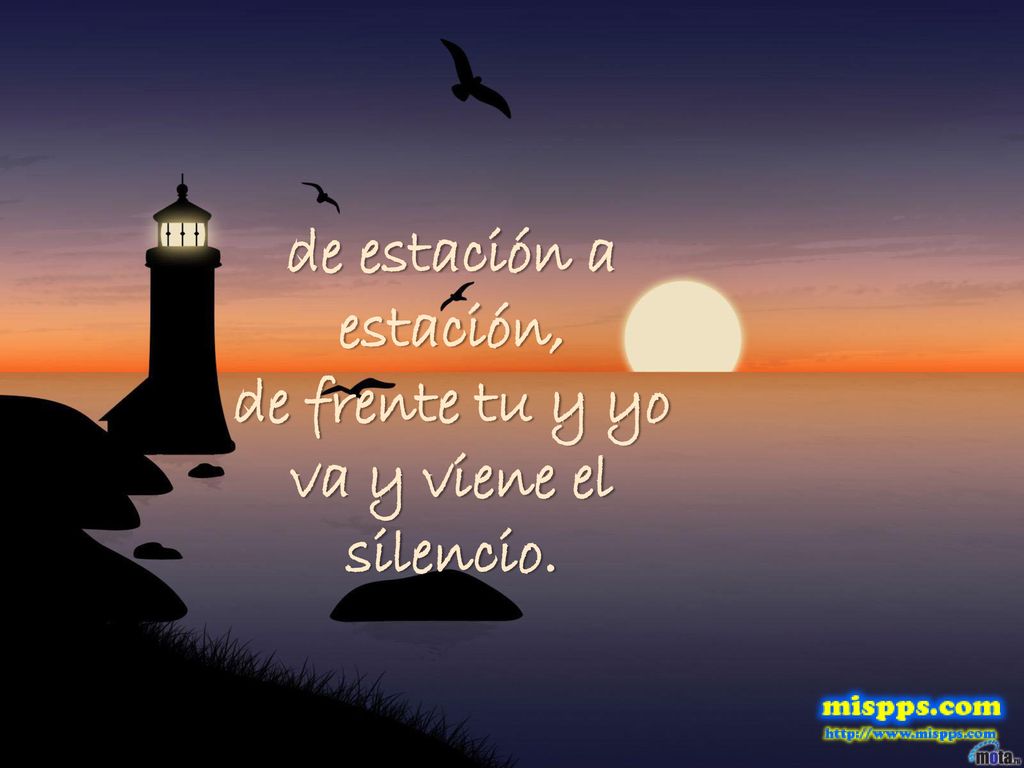 de estación a estación, de frente tu y yo va y viene el silencio.