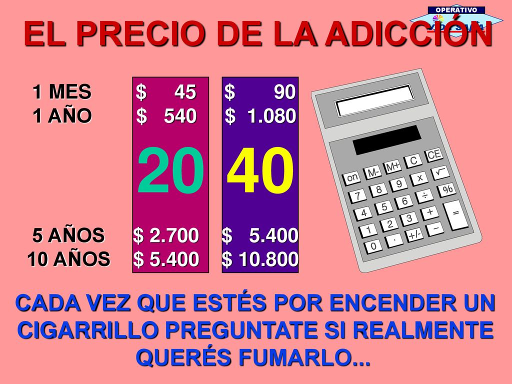 20 40 EL PRECIO DE LA ADICCIÓN CADA VEZ QUE ESTÉS POR ENCENDER UN