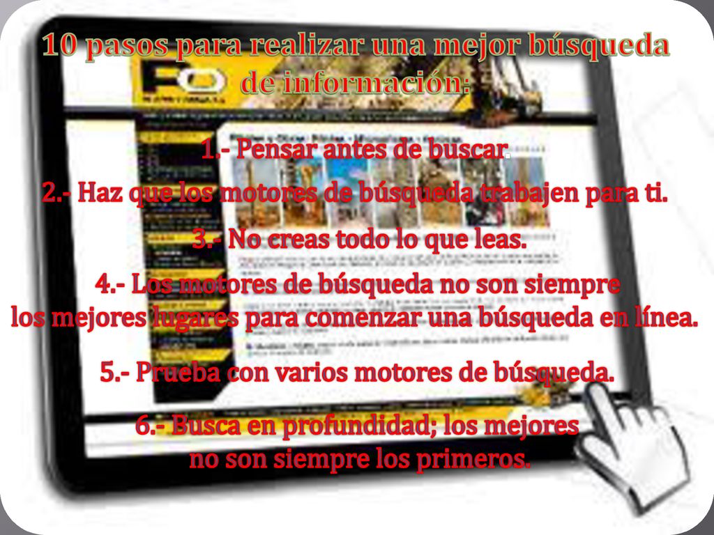 10 pasos para realizar una mejor búsqueda de información: