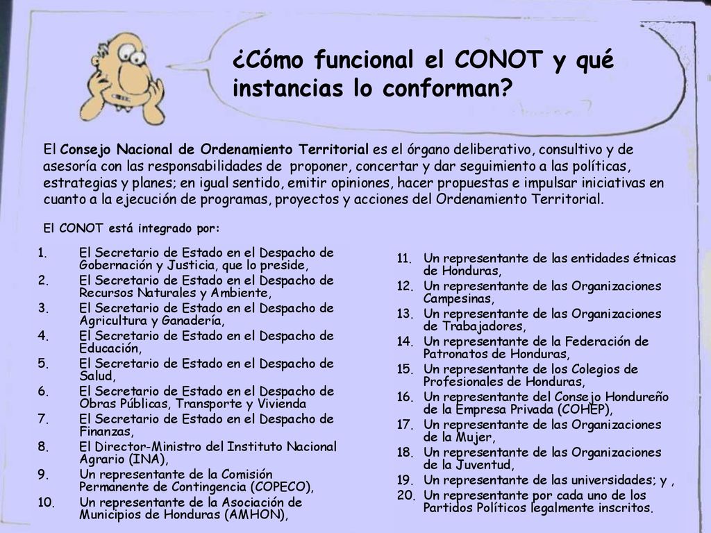 ¿Cómo funcional el CONOT y qué instancias lo conforman