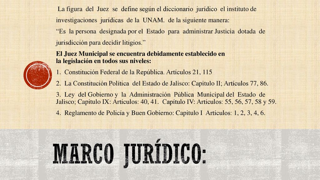 La figura del Juez se define según el diccionario jurídico el instituto de