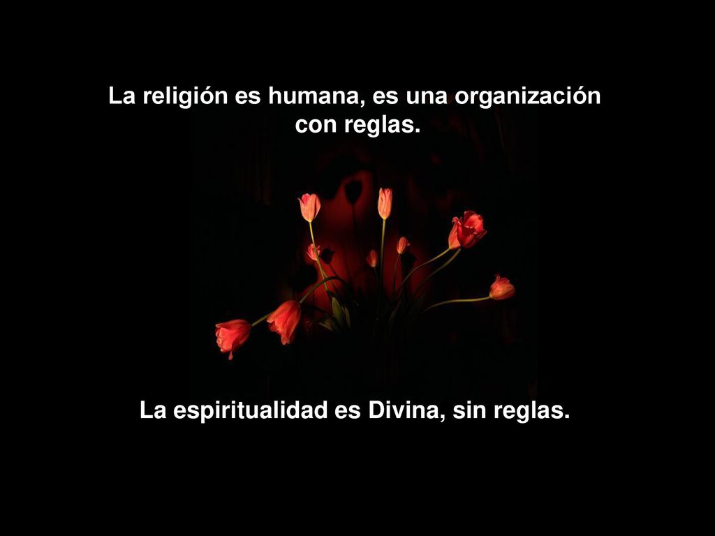 La religión es humana, es una organización con reglas.