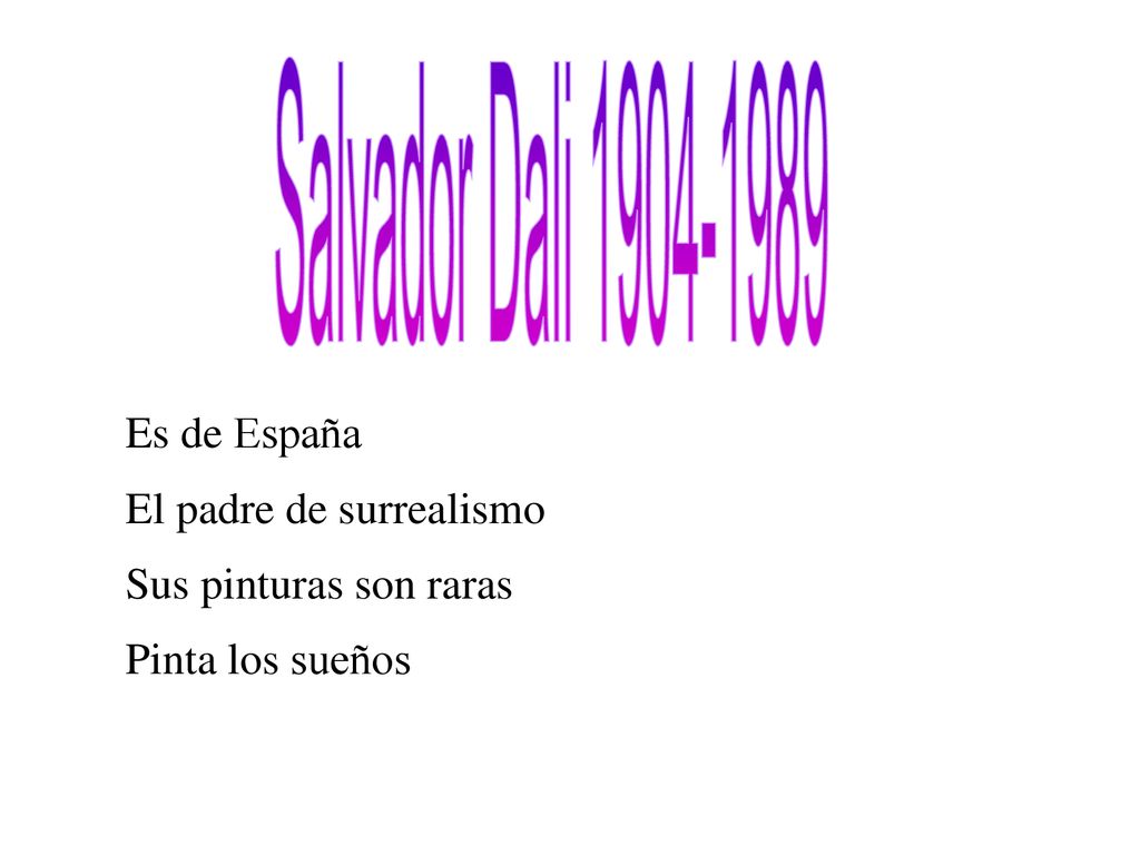 El padre de surrealismo Sus pinturas son raras Pinta los sueños