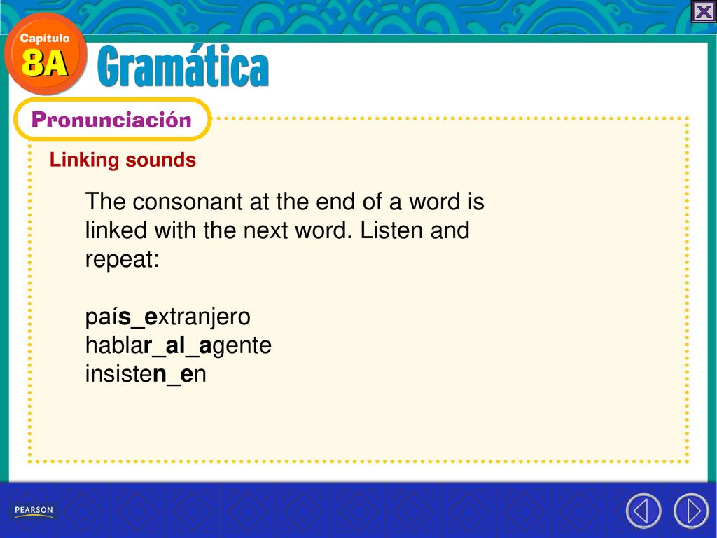 The consonant at the end of a word is
