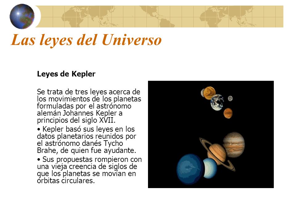Las leyes del Universo Leyes de Kepler