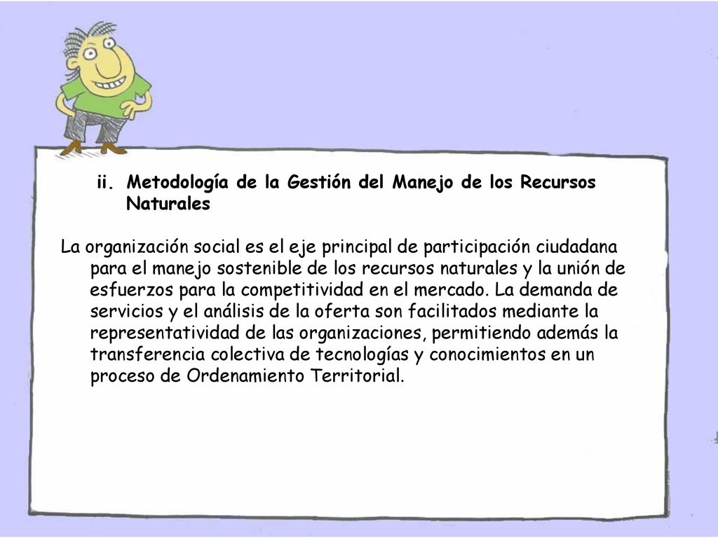 Metodología de la Gestión del Manejo de los Recursos Naturales