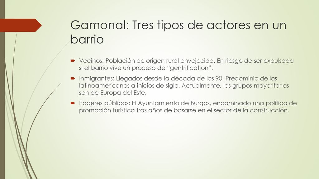 Gamonal: Tres tipos de actores en un barrio