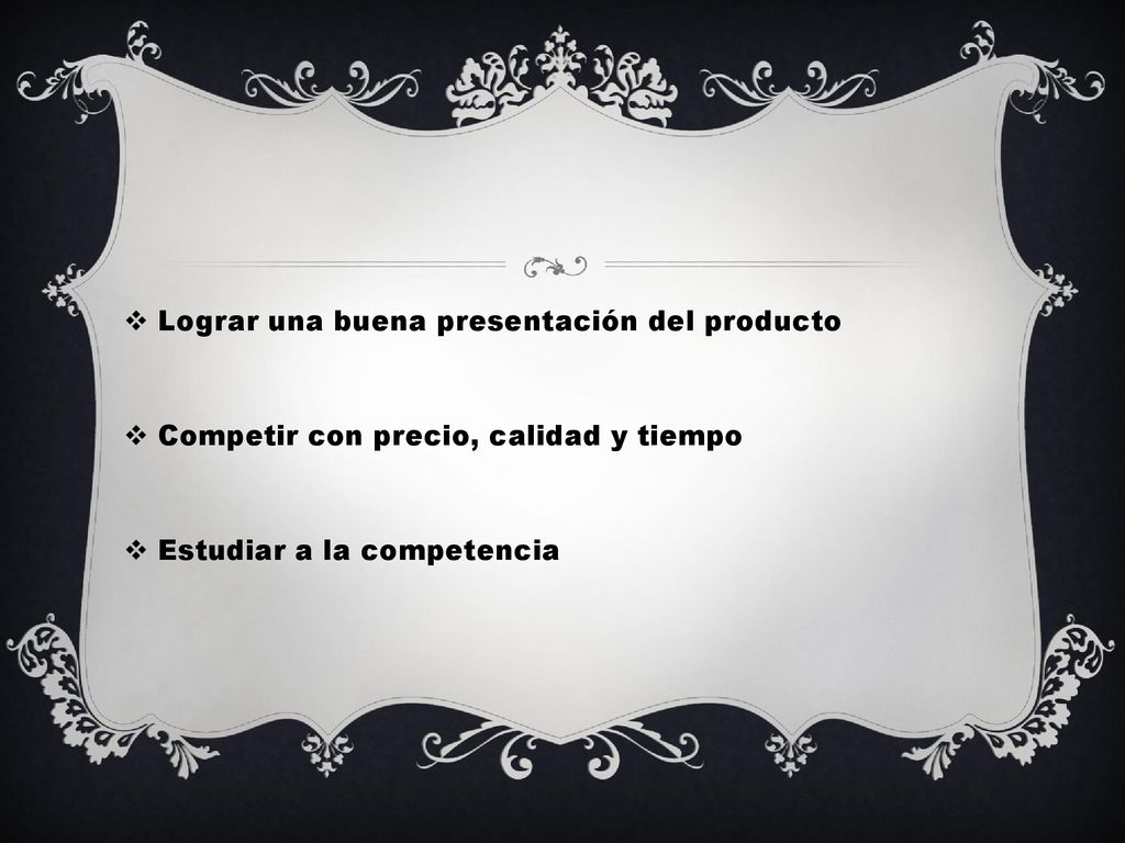 Lograr una buena presentación del producto