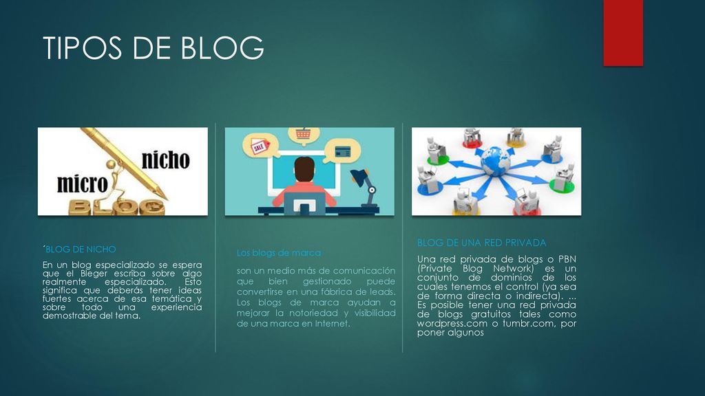 TIPOS DE BLOG BLOG DE UNA RED PRIVADA