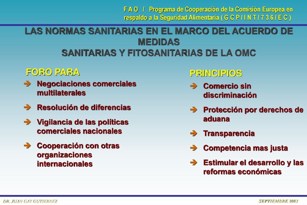 LAS NORMAS SANITARIAS EN EL MARCO DEL ACUERDO DE MEDIDAS