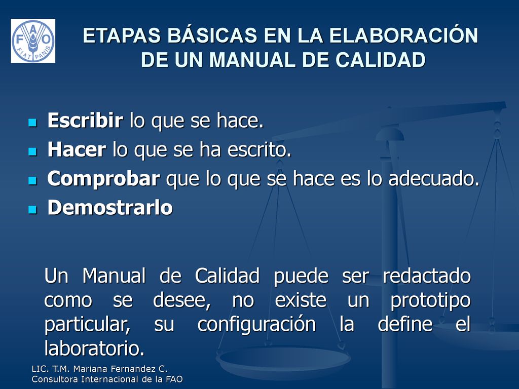 ETAPAS BÁSICAS EN LA ELABORACIÓN DE UN MANUAL DE CALIDAD