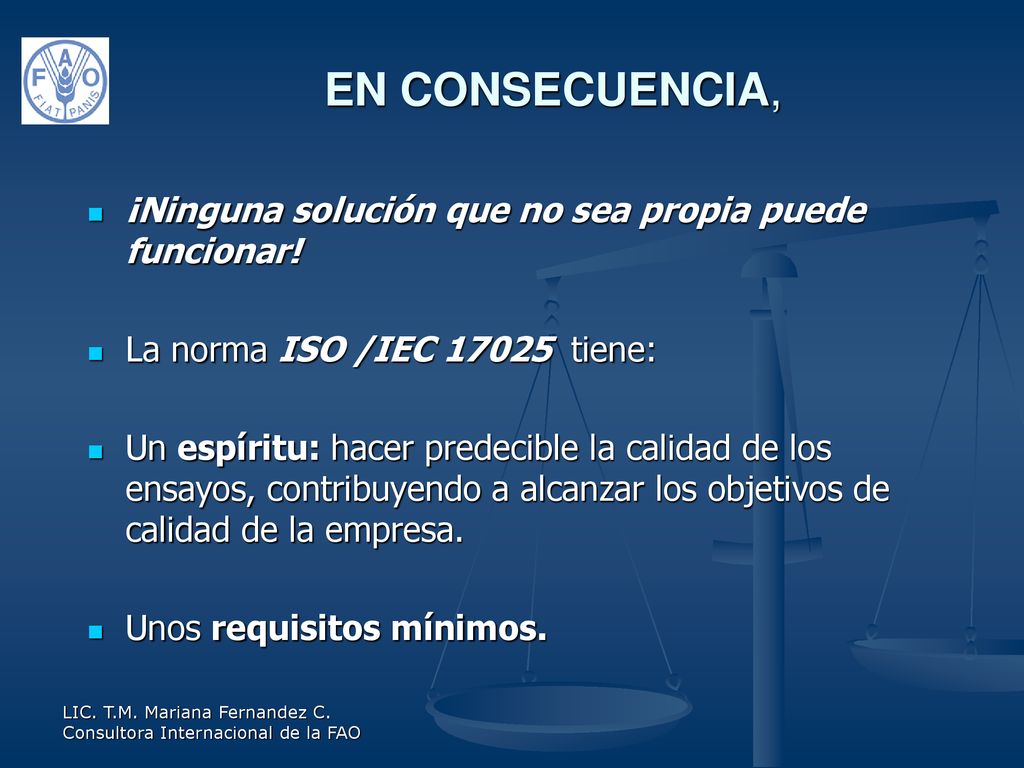 EN CONSECUENCIA, ¡Ninguna solución que no sea propia puede funcionar!