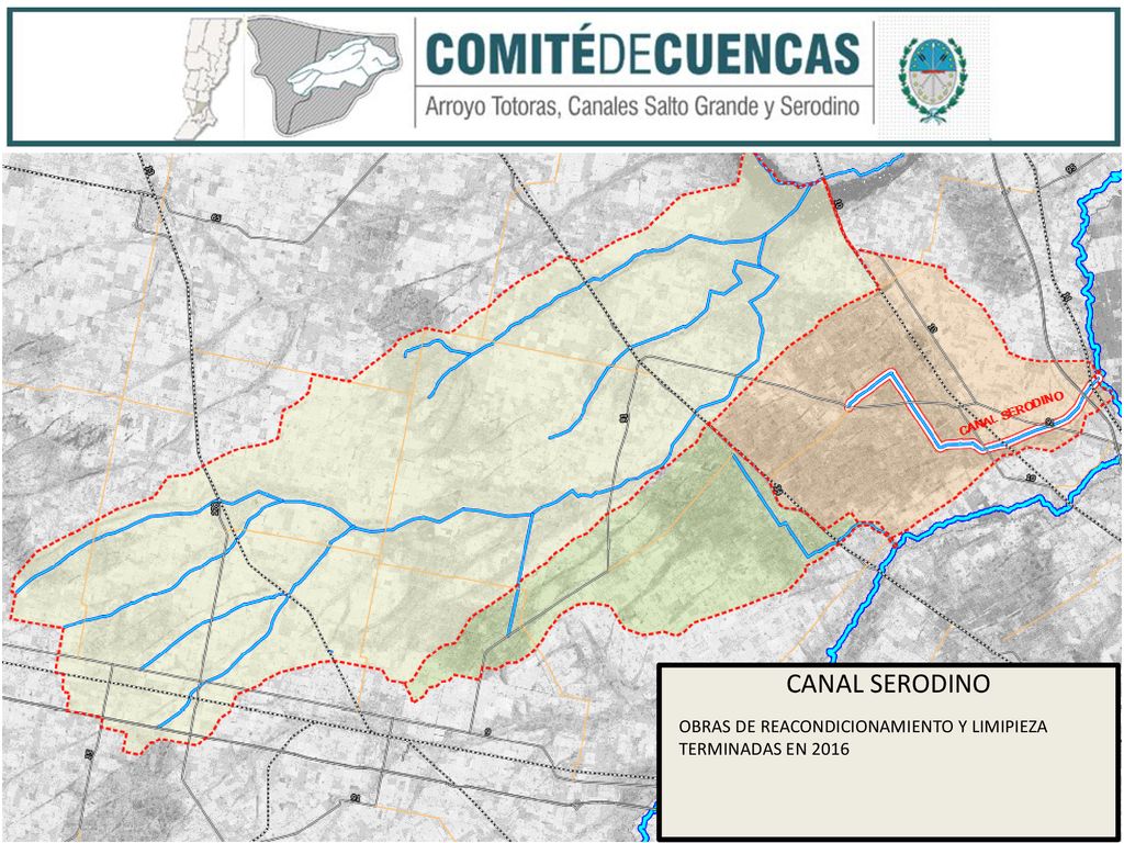 CANAL SERODINO OBRAS DE REACONDICIONAMIENTO Y LIMIPIEZA TERMINADAS EN 2016