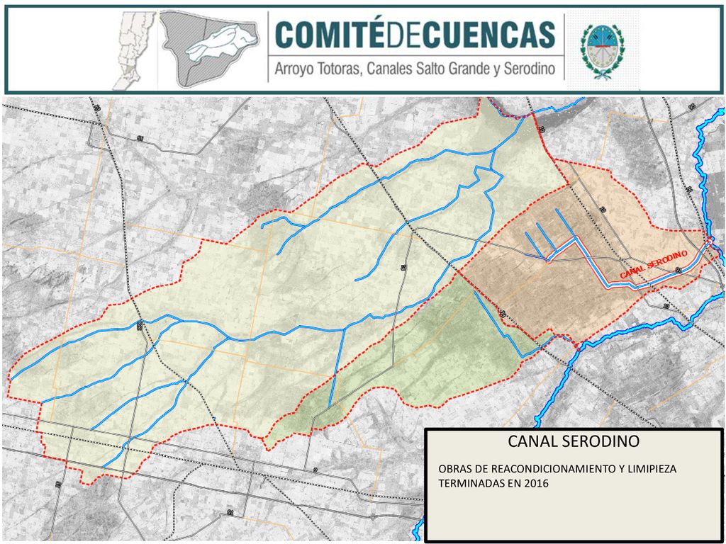 CANAL SERODINO OBRAS DE REACONDICIONAMIENTO Y LIMIPIEZA TERMINADAS EN 2016