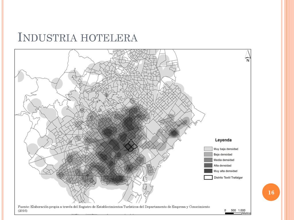 Industria hotelera Fuente: Elaboración propia a través del Registro de Establecimientos Turísticos del Departamento de Empresa y Conocimiento (2016)