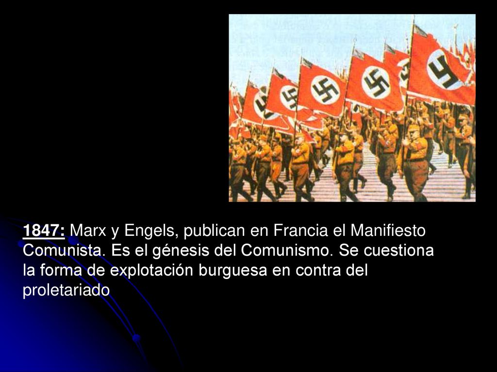 1847: Marx y Engels, publican en Francia el Manifiesto Comunista