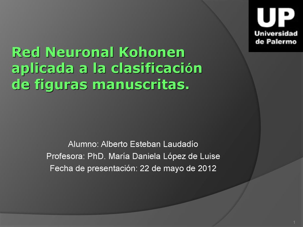 Red Neuronal Kohonen aplicada a la clasificación de figuras manuscritas.