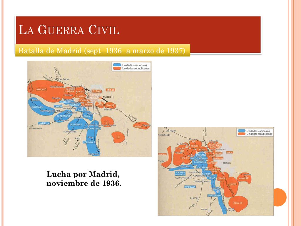La Guerra Civil Batalla de Madrid (sept a marzo de 1937)