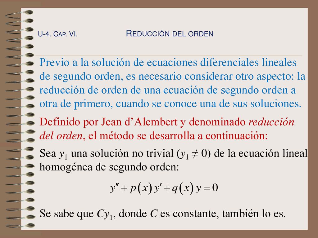 Se sabe que Cy1, donde C es constante, también lo es.