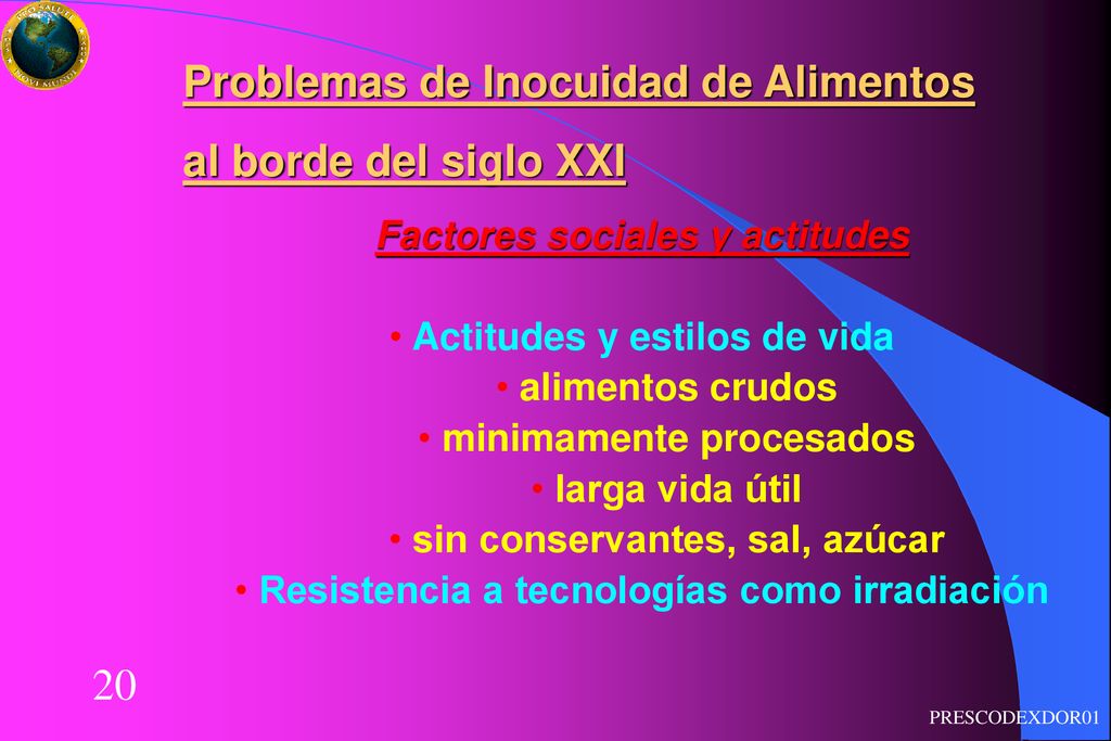 Problemas de Inocuidad de Alimentos al borde del siglo XXI