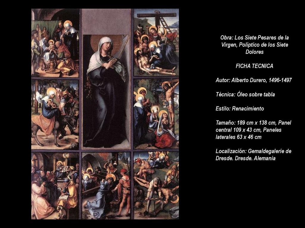 Obra: Los Siete Pesares de la Virgen, Políptico de los Siete Dolores