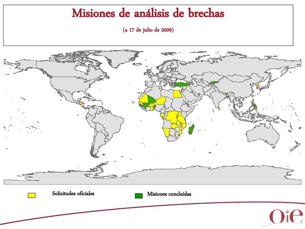 Misiones de análisis de brechas (a 17 de julio de 2009)