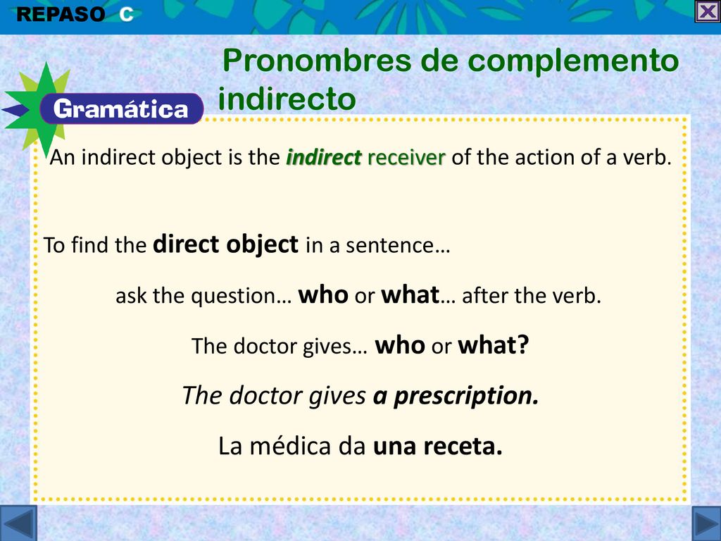 The doctor gives a prescription. La médica da una receta.