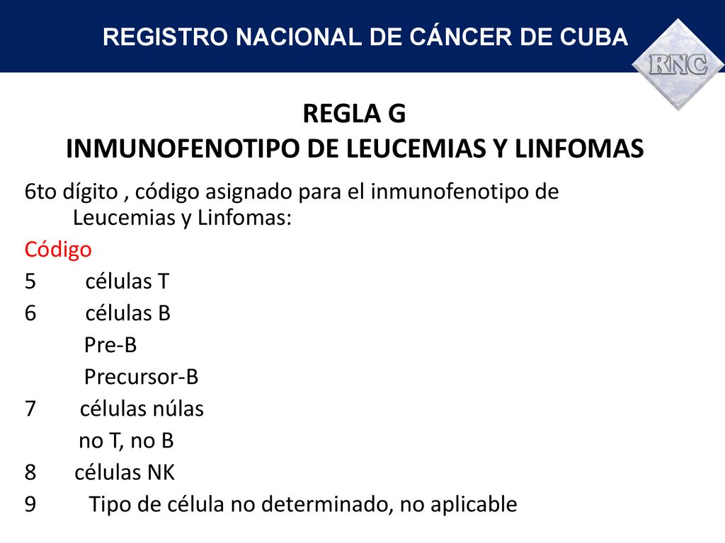 REGLA G INMUNOFENOTIPO DE LEUCEMIAS Y LINFOMAS