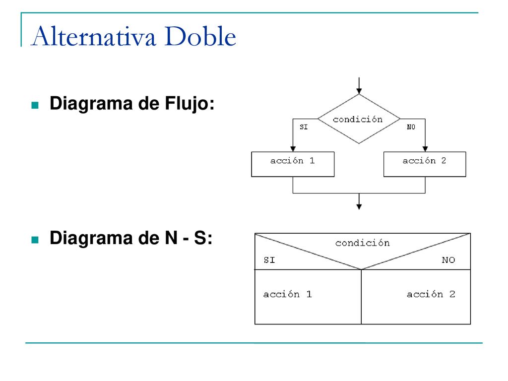 Alternativa Doble Diagrama de Flujo: Diagrama de N - S: