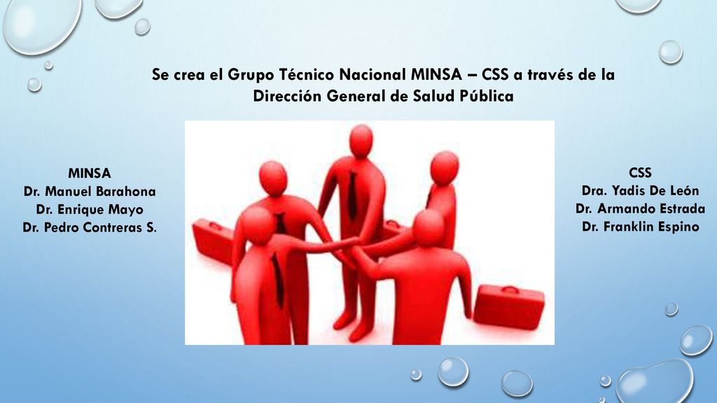 Se crea el Grupo Técnico Nacional MINSA – CSS a través de la Dirección General de Salud Pública